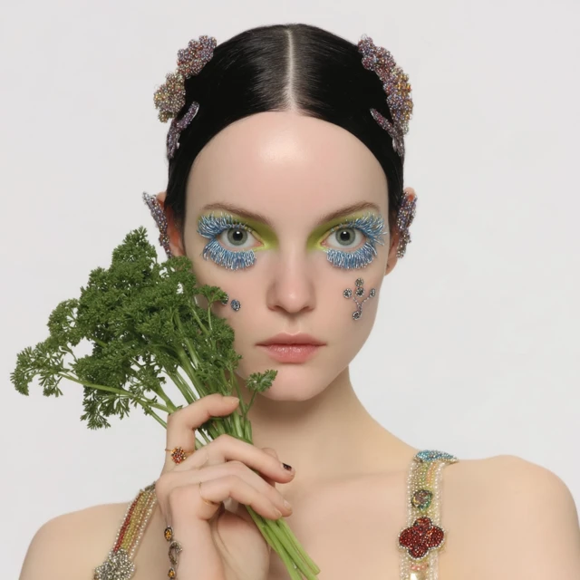 Fashion Photography Woman with Parsley Tim Walker Style