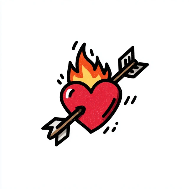 Heart with Arrow TShirt Design