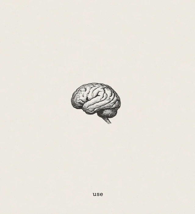 Brain Illustration Use Your Brain Concept