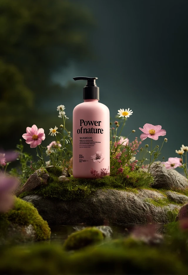 Power of Nature Shampoo Product Photography