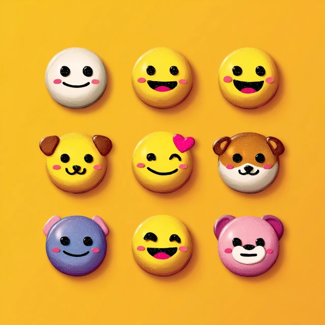 Cute Smiley Emoji Set Collection