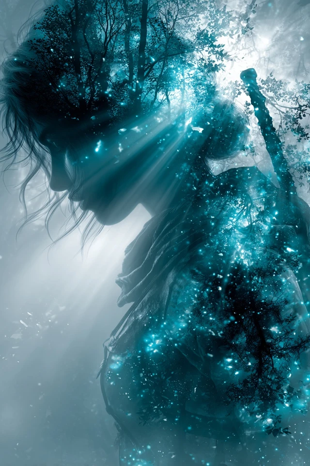 Dark Fantasy Adventurer in the Fog