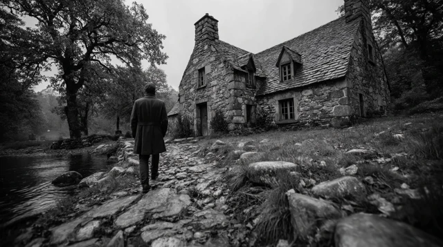 16th Century House in Forest: Gloomy Atmosphere