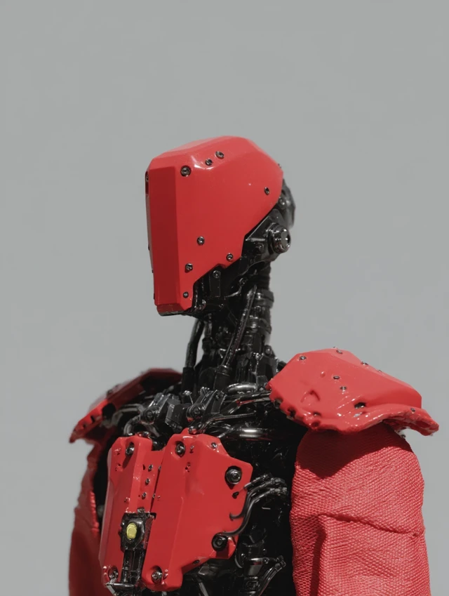 Cyber Robot in Oversized Outfit - Hyper Realistic