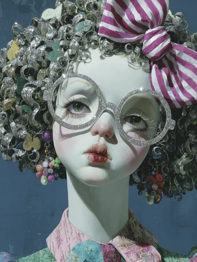 Fancy Nancy Portrait Doll Painting Illustration