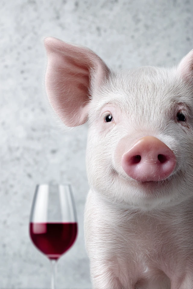 Pig Advertisement Concept Design Photo with Light Background