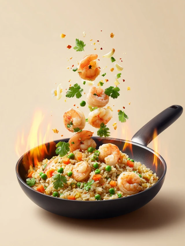 Delicious Shrimp Fried Rice with Fresh Ingredients