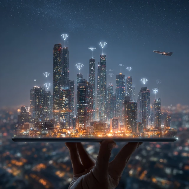 Futuristic Cityscape Digital Innovation