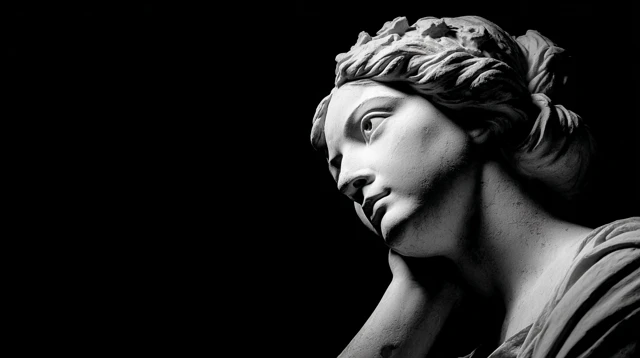 Renaissance Sculpture Black and White Woman