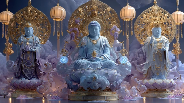 Medicine Buddha Celestial Composition Art