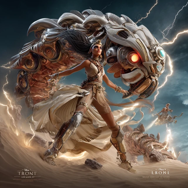 La Troni Futuristic Warrior Epic Scene