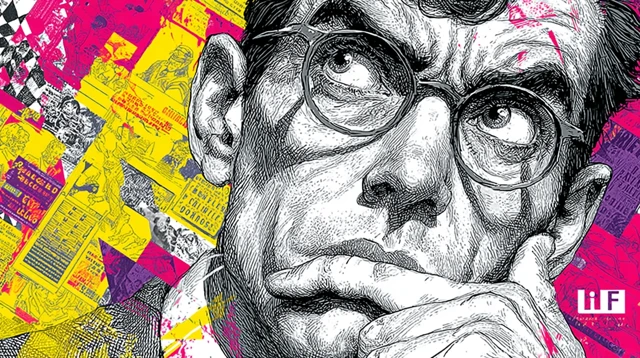 AI Content Strategy Illustration - Frank Miller Style