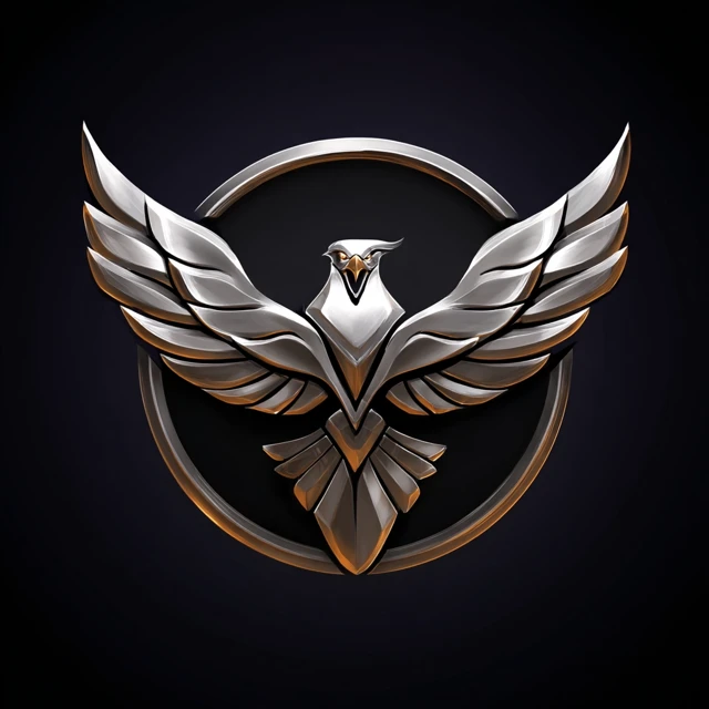 Osprey Superhero Logo - White Silver Emblem Design