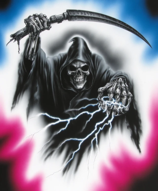 Grim Reaper Airbrush Art Illustration