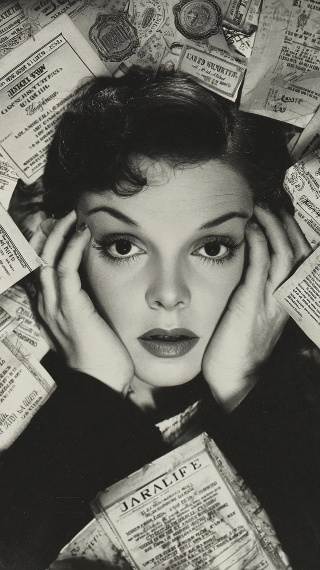 Judy Garland Anxious Hollywood Portrait