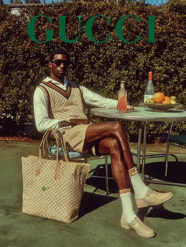 Gucci Campaign 70s Sportswear African American Model
