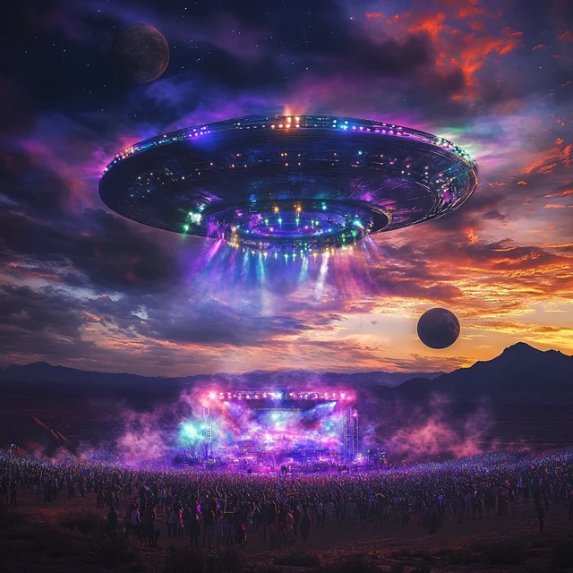 Alien UFO Concert in Roswell New Mexico