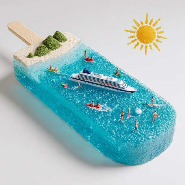Ocean Popsicle Dream Cruise Summer Fun 3D