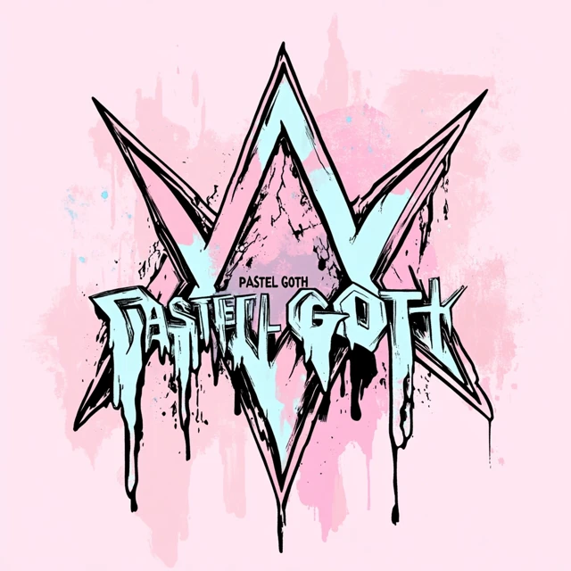 Pastel Goth Band Logo Design