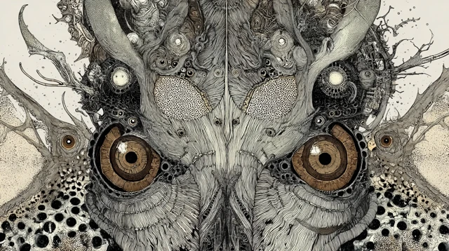 Vermiculated Decopunk Art Illustration