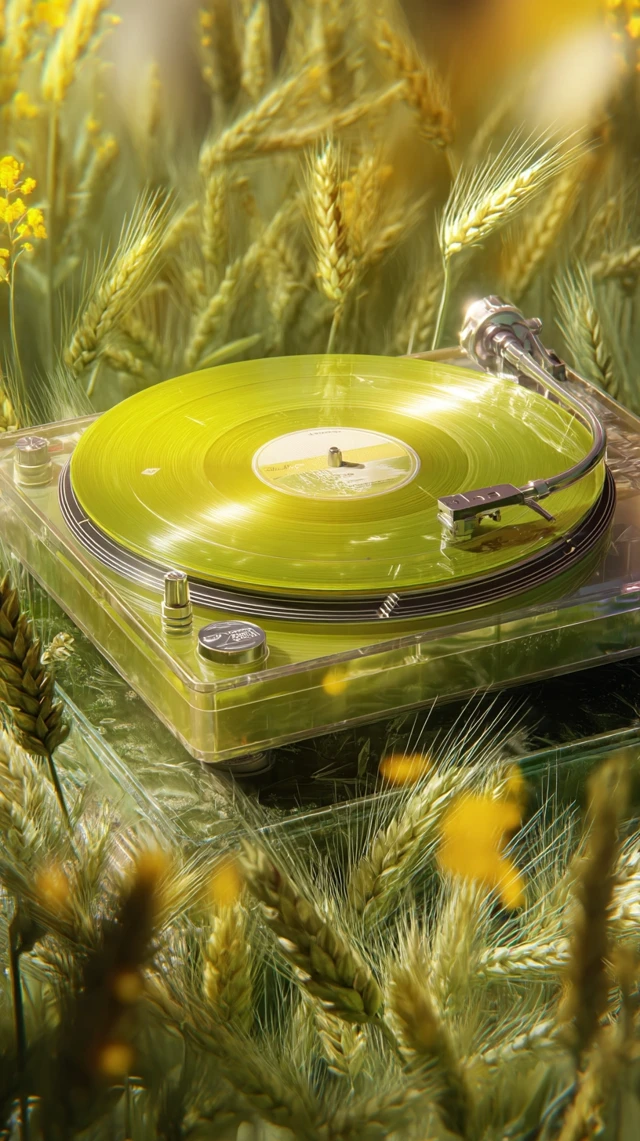 Little Fullness Festival Music Poster Wheat Vinyl Player