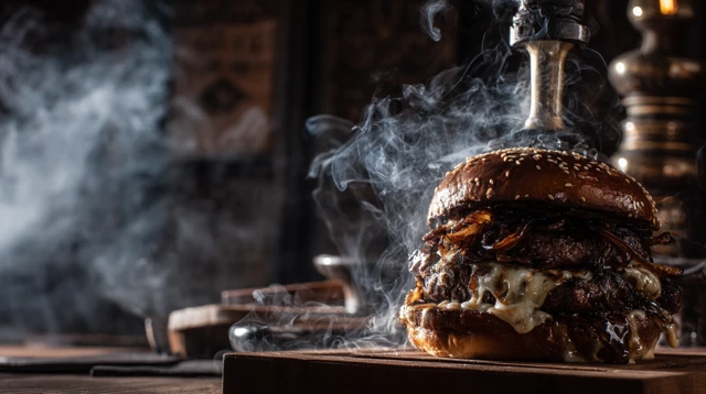 Epic Tomahawk Steak Burger Food Photography