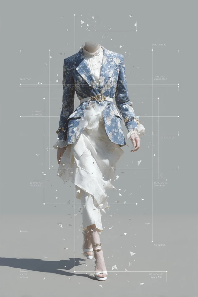 Fashion Design Blueprint: Detailed Illustration