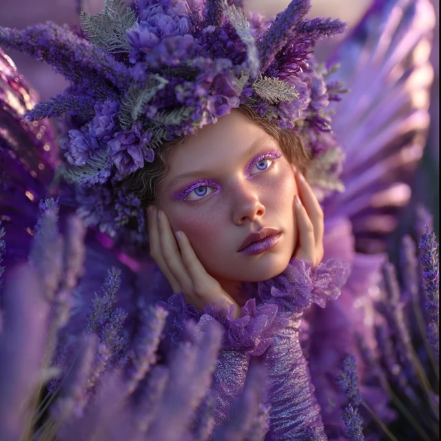 Angel of Love Lavender Fantasy Portrait