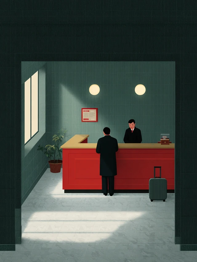 Social Security Center Scene Illustration
