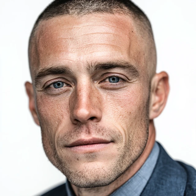Professional Headshot of a Man in Blue Suit