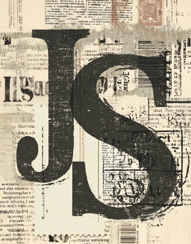 Grunge Logo IS with Vintage Stamp J
