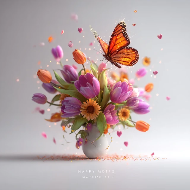 Happy Mothers Day Butterfly Bouquet