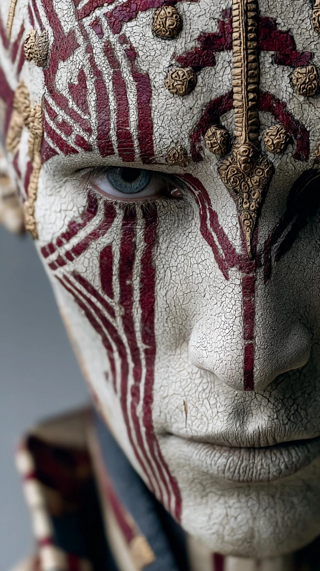Alien Portrait with Tribal Paint