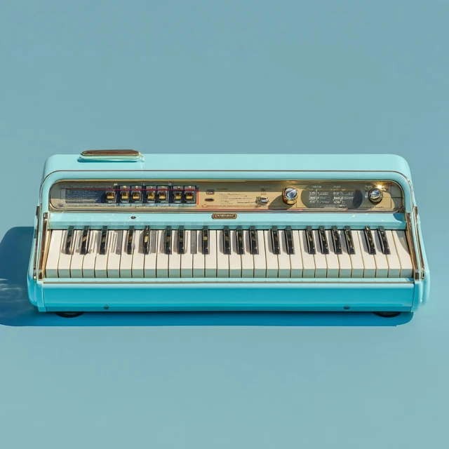 Tiffany Blue Portable Electronic Keyboard Product Design