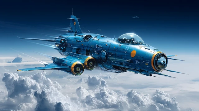 SciFi Art Futuristic Spaceship Astronauts Space