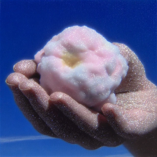 Sparkly Hands Holding Flower Pastel Illustration