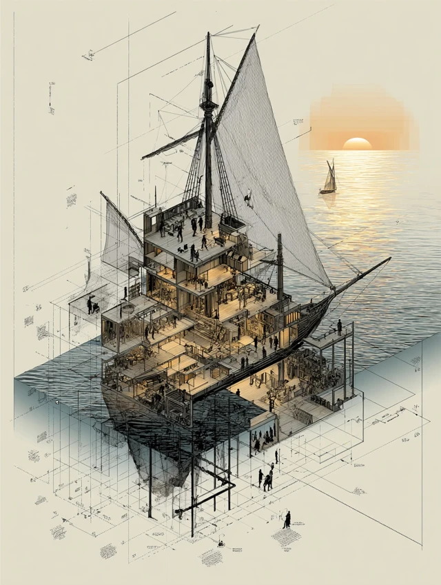 Columbus Caravel Exploded View 3D Diagram