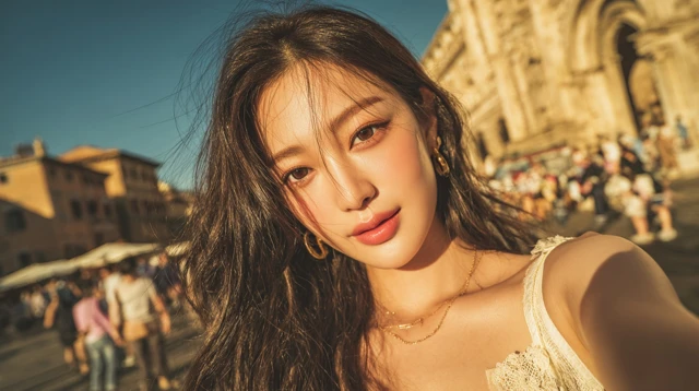 Korean Idol Girl Selfie Beautiful Close Up Photography