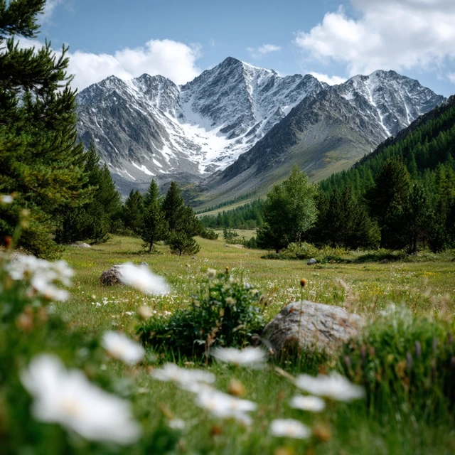 Altay Mountain Meadow Landscape Photography