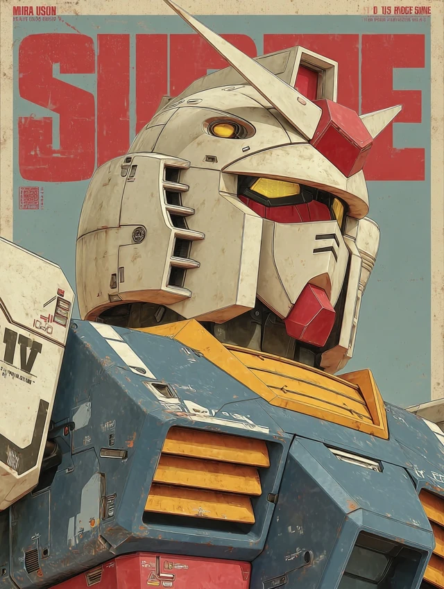 Gundam RX78 Mobile Suit Anime Art