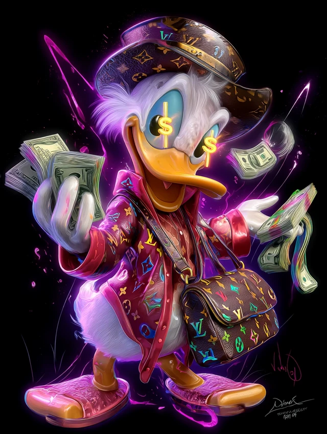 Scrooge McDuck in Louis Vuitton Cartoon
