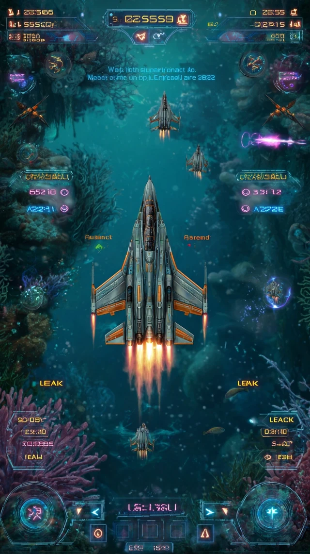 Deep Sea SciFi Shooter Game Art