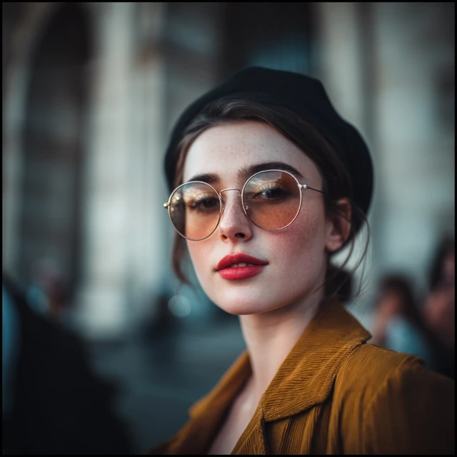 Stylish Woman with Sunglasses Photography