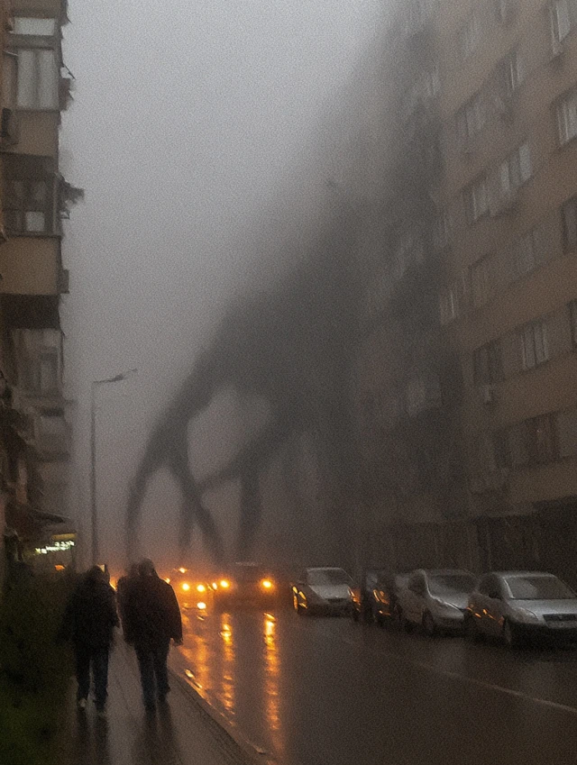 Soviet Horror City Fog Monster