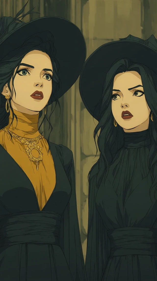 Doppelganger Portrait Dark Fantasy 90s Animated