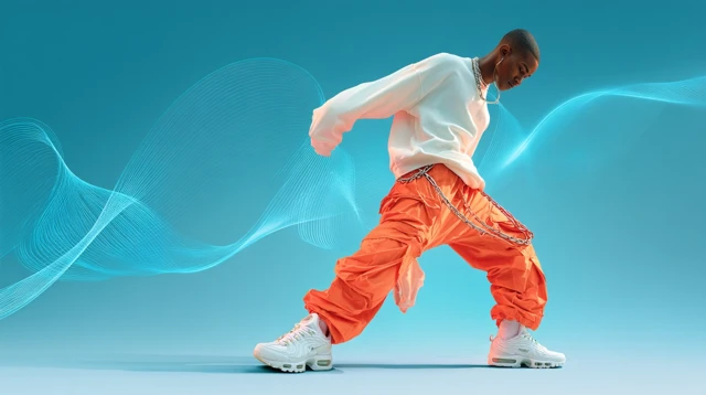 Nike Air Max Fashion Ad Dynamic Model Neon Design