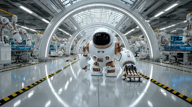 Futuristic Robot Lab Interior Design