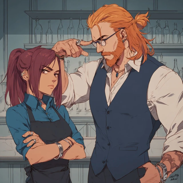 Anime Hotel Receptionist and Bartender