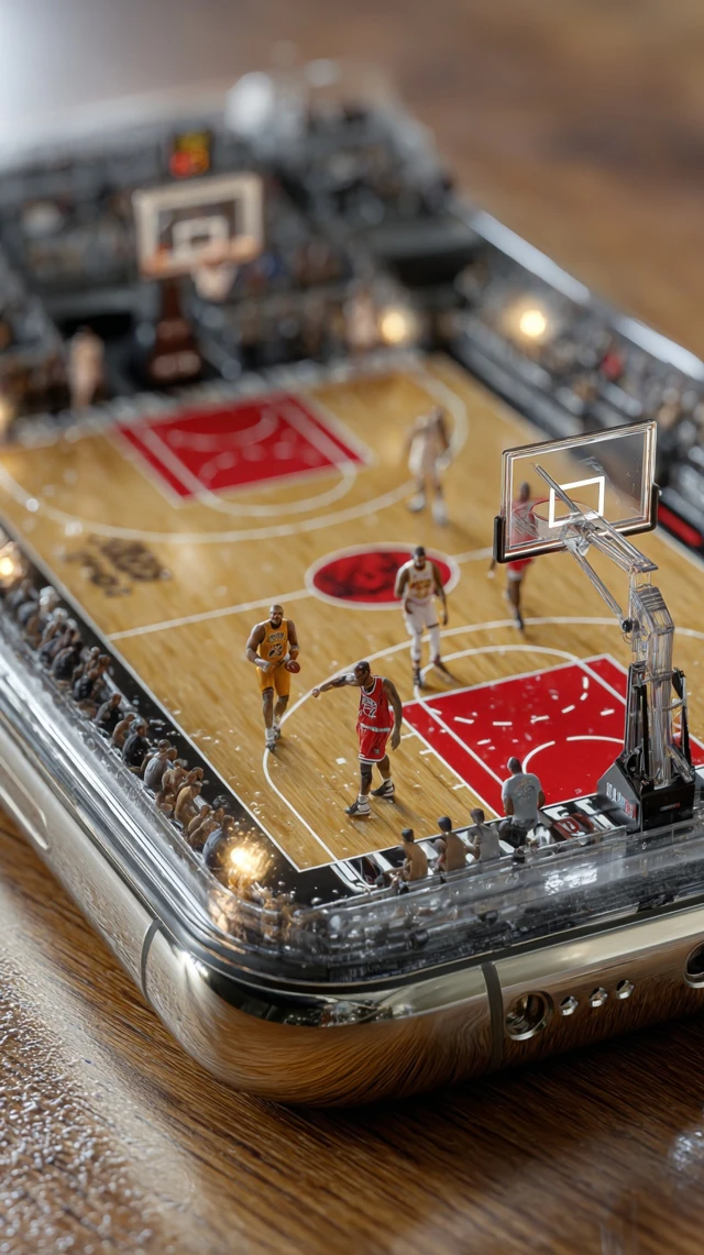 iPhone Basketball Court Isometric Shot