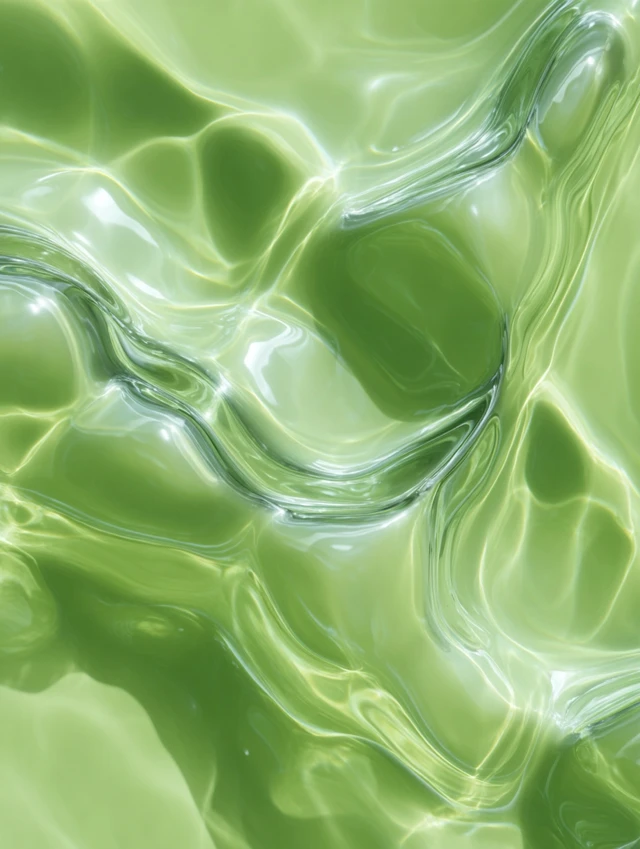 Water Ripples Light Green Abstract 8K Detail